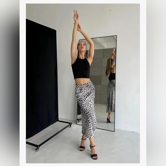 Leopard Print Satin Maxi #985 - Picture 6 of 11